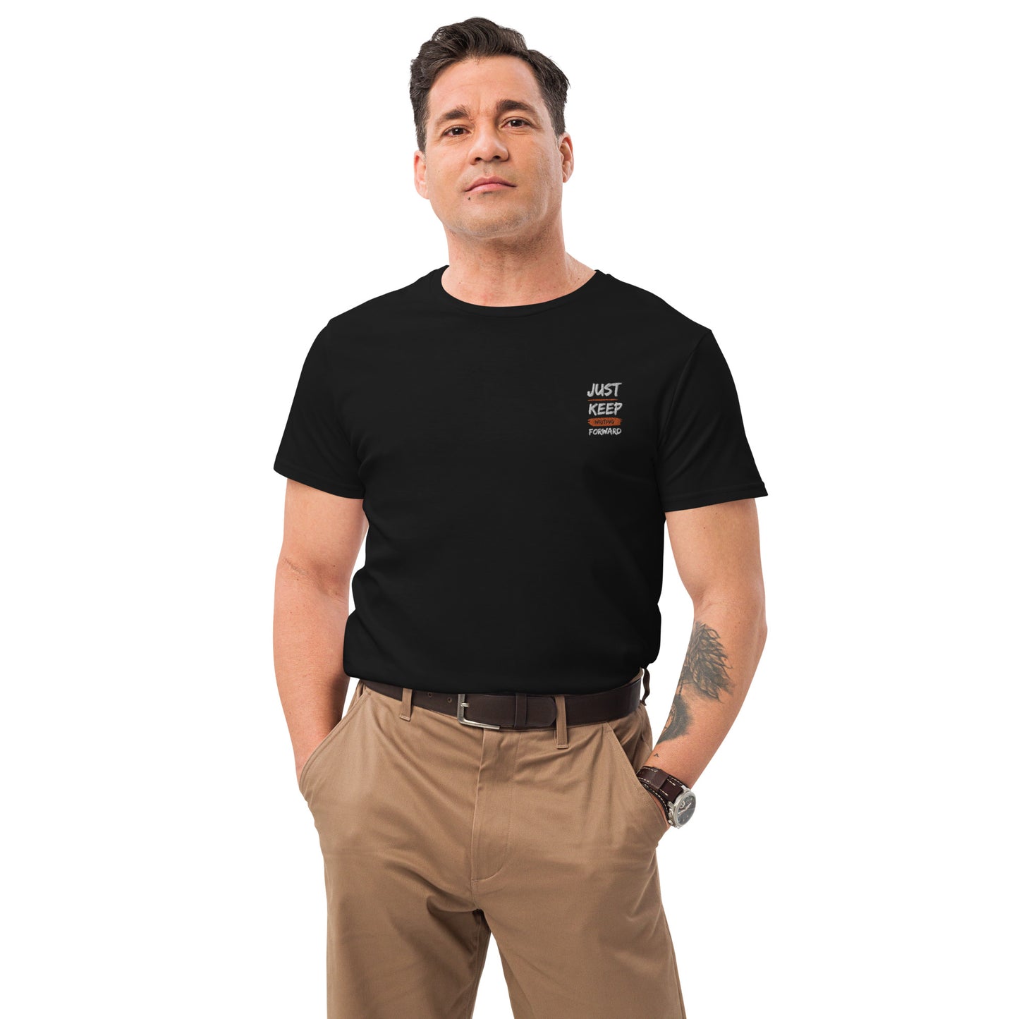 Men's premium cotton t-shirt - JUST KEEP WRITING FORWARD