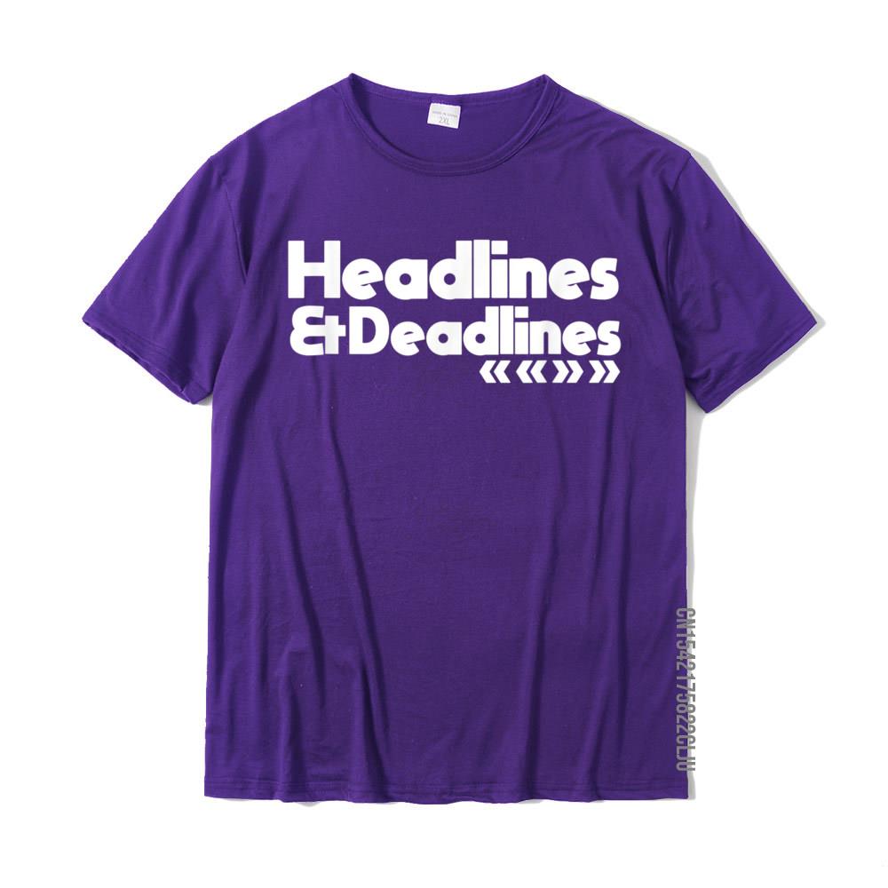0 Funny Journalist Gift Writers Deadlines Headlines T-Shirt