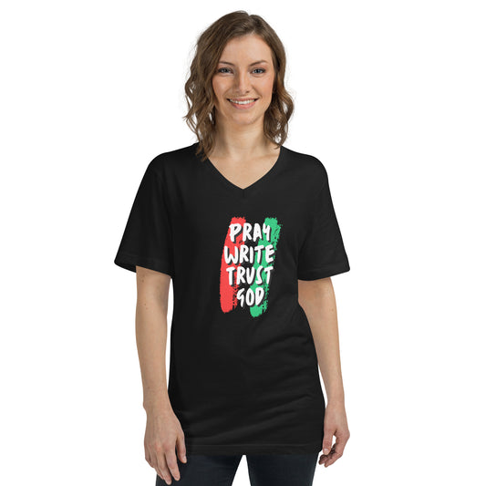 Unisex Short Sleeve V-Neck T-Shirt